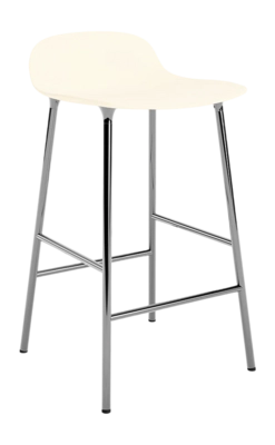 Barstoel Normann Copenhagen Form Barstool 65 cm Chrome Cream