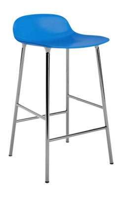 Barstoel Normann Copenhagen Form Barstool 65 cm Chrome Bright Blue