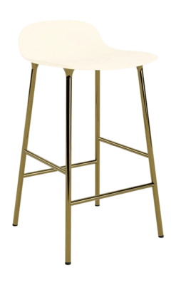 Barstuhl Normann Copenhagen Form Bar Chair 65 cm Chrome / Cream