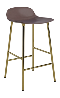 Barstoel Normann Copenhagen Form Barstool 65 cm Brass Brown