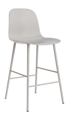 Barstoel Normann Copenhagen Form Bar Chair 65 cm Steel Warm Grey