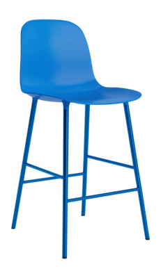 Barstoel Normann Copenhagen Form Bar Chair 65 cm Steel Bright Blue