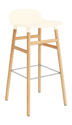 Barstoel Normann Copenhagen Form Barstool 75 cm Oak Cream
