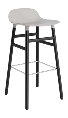 Barstuhl Normann Copenhagen Form Bar Chair 75 cm Warm Grey / Black