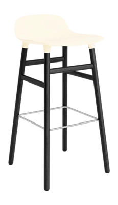 Barstoel Normann Copenhagen Form Barstool 75 cm Black Oak Cream