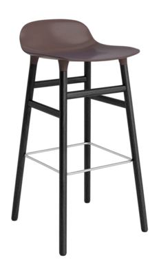 Barstoel Normann Copenhagen Form Barstool 75 cm Black Oak Brown