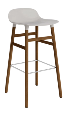 Barstoel Normann Copenhagen Form Barstool 75 cm Walnut Warm Grey