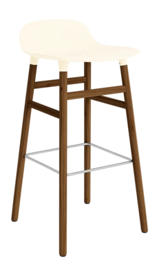 Barstoel Normann Copenhagen Form Barstool 75 cm Walnut Cream
