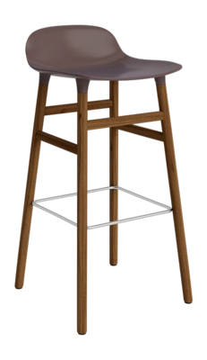 Barstoel Normann Copenhagen Form Barstool 75 cm Walnut Brown