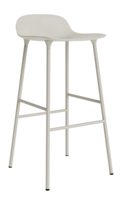 Barstoel Normann Copenhagen Form Barstool 75 cm Steel Light Grey