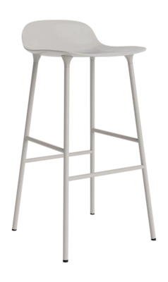 Barstoel Normann Copenhagen Form Barstool 75 cm Steel Warm Grey