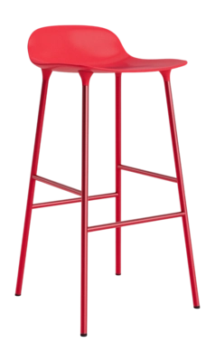 Barstoel Normann Copenhagen Form Barstool 75 cm Steel Bright Red
