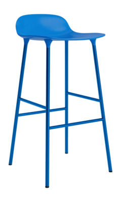 Barstoel Normann Copenhagen Form Barstool 75 cm Steel Bright Blue