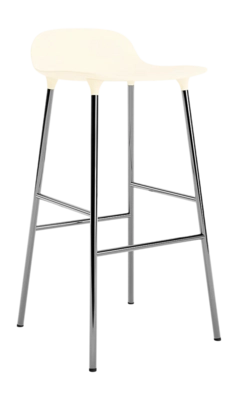 Barstoel Normann Copenhagen Form Barstool 75 cm Chrome Cream