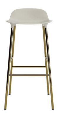 Barstoel Normann Copenhagen Form Barstool 75 cm Brass Light Grey