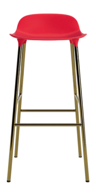 Barstoel Normann Copenhagen Form Barstool 75 cm Brass Bright Red