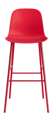 Barstoel Normann Copenhagen Form Bar Chair 75 cm Steel Bright Red