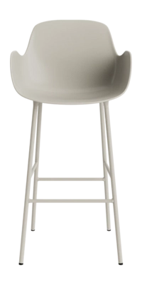 Barstoel Normann Copenhagen Form Bar Armchair 75 cm Steel Light Grey