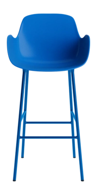 Barstoel Normann Copenhagen Form Bar Armchair 75 cm Steel Bright Blue