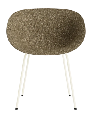 Stoel Normann Copenhagen Mat Armchair Cream Steel Seaweed