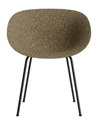 Stoel Normann Copenhagen Mat Armchair Black Steel Seaweed