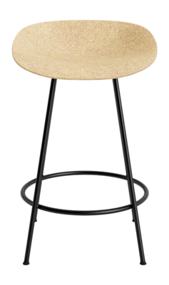 Barstoel Normann Copenhagen Mat Barstool 65 cm Black Steel Hemp