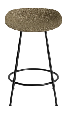Barstoel Normann Copenhagen Mat Barstool 65 cm Black Steel Seaweed