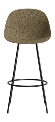 Barstoel Normann Copenhagen Mat Bar Chair 75 cm Black Steel Seaweed