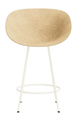 Barstoel Normann Copenhagen Mat Bar Armchair 65 cm Cream Steel Hemp