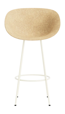 Barstoel Normann Copenhagen Mat Bar Armchair 75 cm Cream Steel Hemp