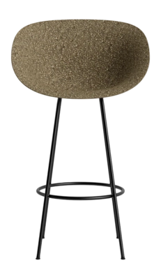 Barstoel Normann Copenhagen Mat Bar Armchair 75 cm Black Steel Seaweed