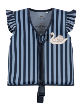 Kinder zwemvest Konges Sløjd Neoprene Float Vest Frill Swan Stripe (5-6 Jaar)