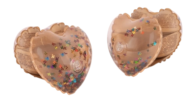 Brassards de Natation Konges Slojd Heart Transparent Multi Cherry Blush Transparent