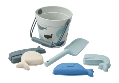 Speelgoed Dante Whales Beach Set Liewood Whales / Cloud Blue