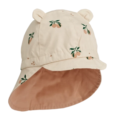 Kappe Liewood Gorm Reversible With Ears Peach Sea Shell Pale Tuscany 3/6 M