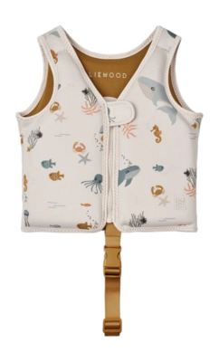 Schwimmweste Liewood Play Time Kinder Sea Creature / Golden Caramel (2-3 Jahre, 19-30kg)