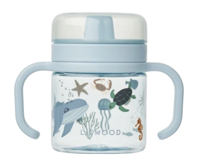Trinkflasche Liewood Kinder Kylo Tritan Sippy Cup Sea Creature / Sky Blue 280 ML