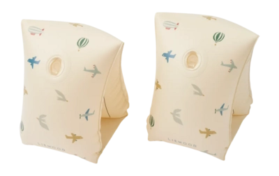 Zwembandje Liewood Shirley Printed Swim Wings Aviator Ecru 15/30 KG