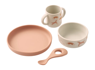 Essservice Liewood Vivi Printed Dream / Ecru (4-teilig)