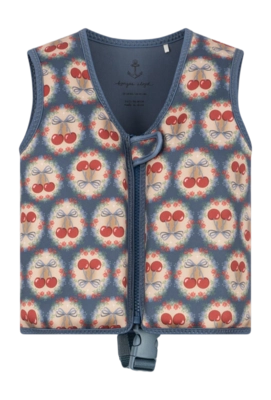 Kinder zwemvest Konges Sløjd Ellis Swim Vest Cherry Bow Blue (2-3 jaar)