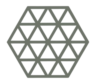 Onderzetter Zone Denmark Triangles Olive Green 16 cm