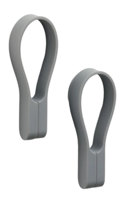 Gancio appendi asciugamano Zone Denmark Loop, Set da 2 pezzi, Grigio