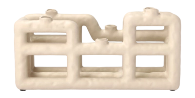 Candle Holder Villa Collection Lyng Sand 28 x 10 x 13.5 cm