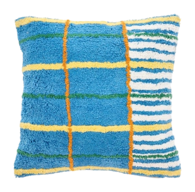 Sierkussen Villa Collection Styles Blue Yellow Offwhite Green 45 x 45 cm