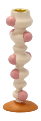 Candle Holder Villa Collection Blobs Styles Offwhite Rose 18 cm