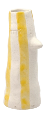 Vase Villa Collection Beak & Eyelashes Styles Yellow 26 cm