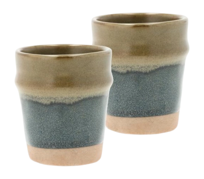 Espressokop Villa Collection Evig Blue Brown 10 cl (Set van 2)