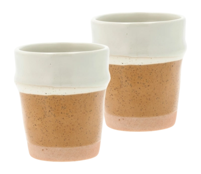 Espresso Mug Villa Collection Eternal Amber Cream 10 cl (Set of 2) 25