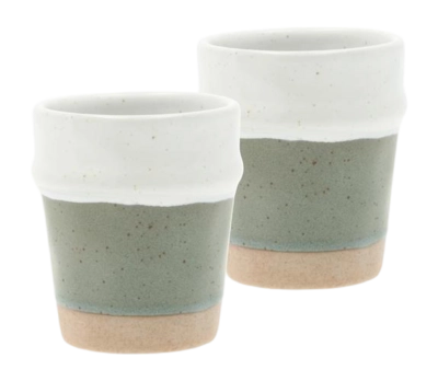 Espressokop Villa Collection Evig Green White 10 cl (Set van 2)