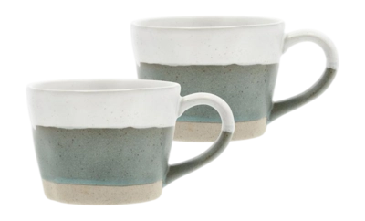 Mug Villa Collection Eternal Green White 0.3 L (Set of 2) 25